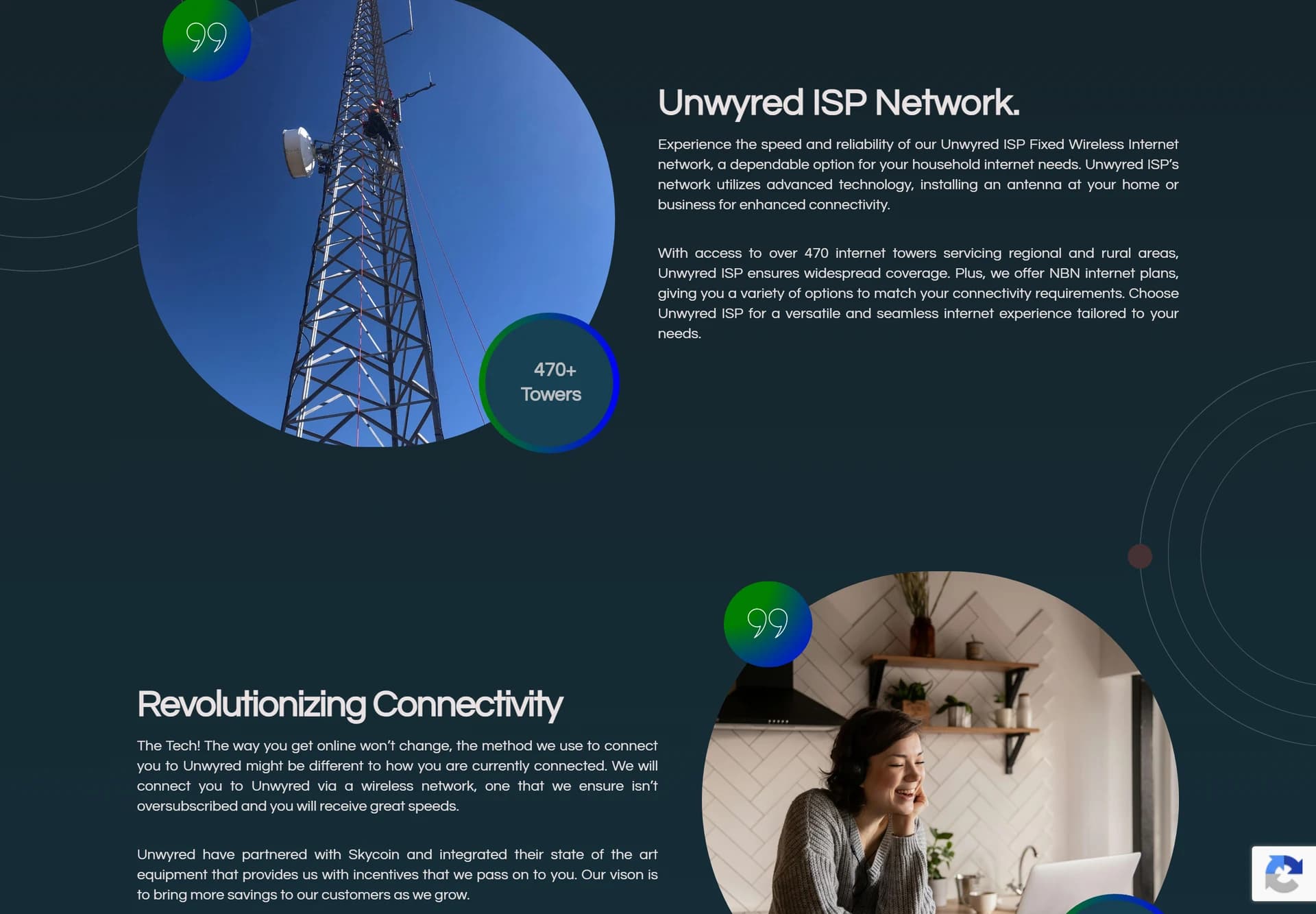 Unwyred ISP network — 470+ towers