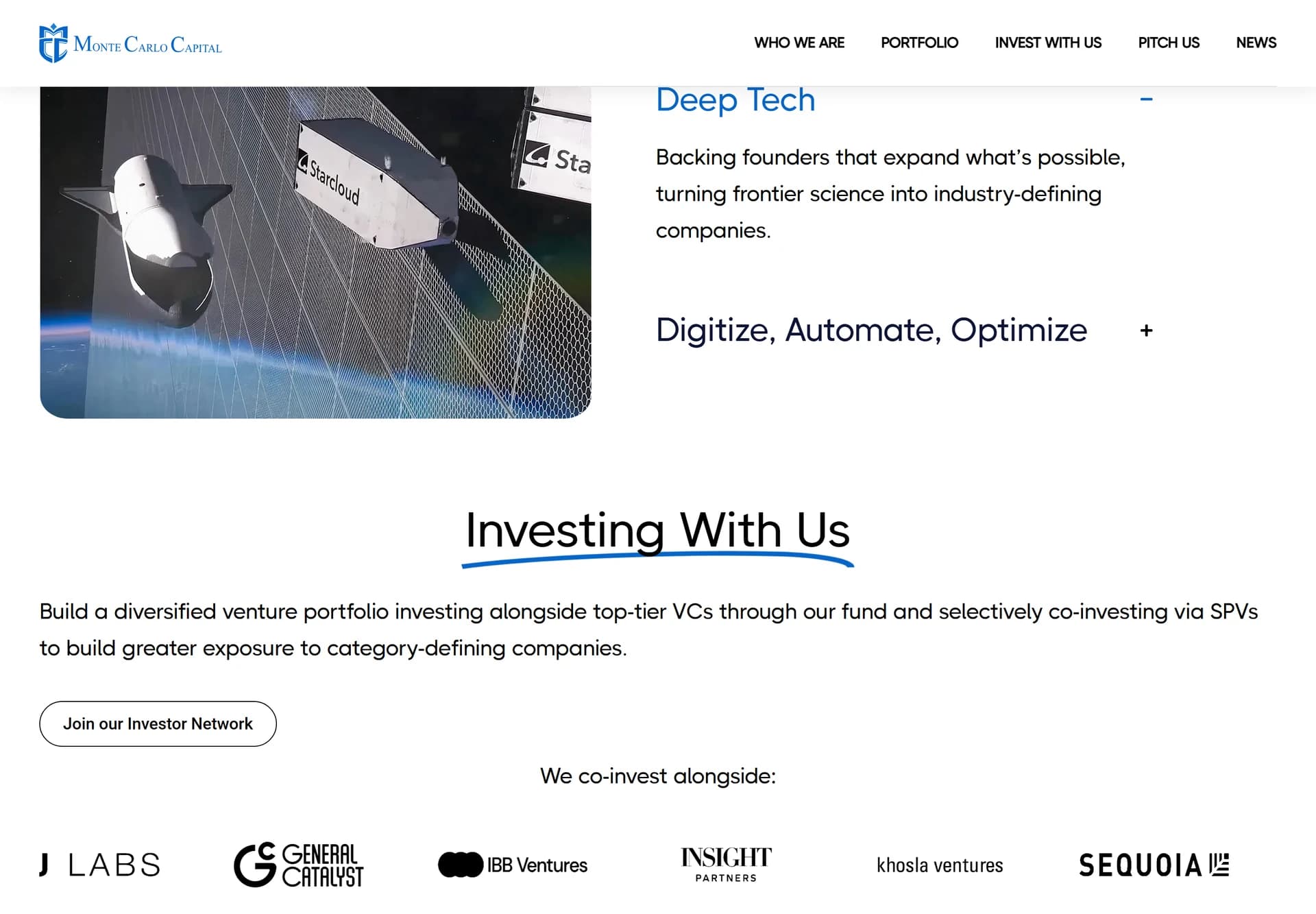 Investing With Us — co-invest alongside top-tier VCs