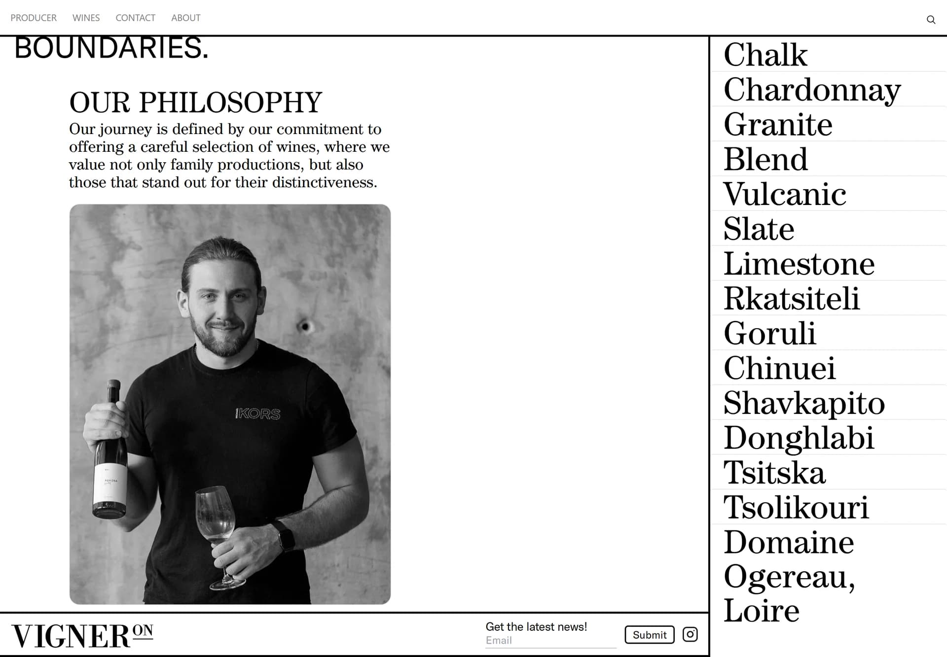 Producers catalogue