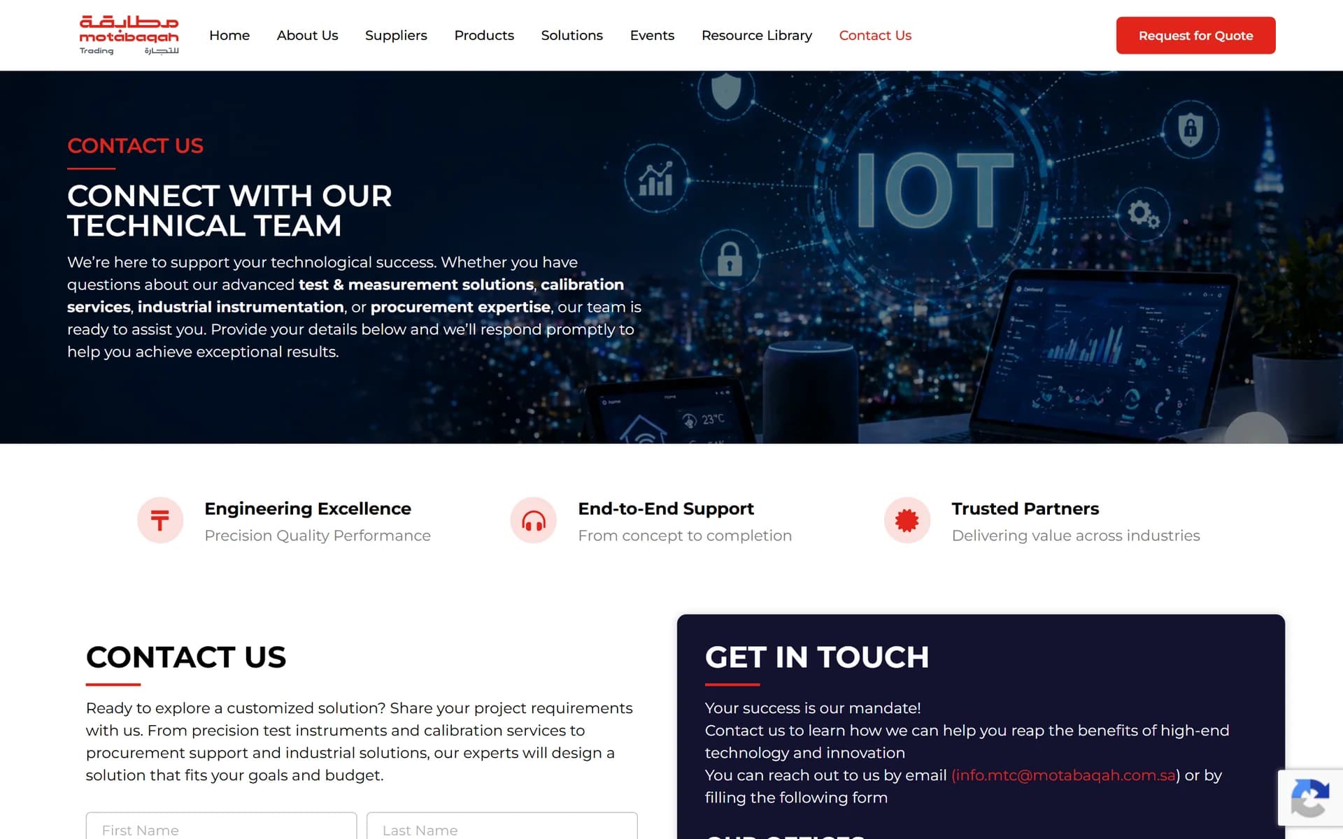 Motabaqah Contact Us — final connected experience