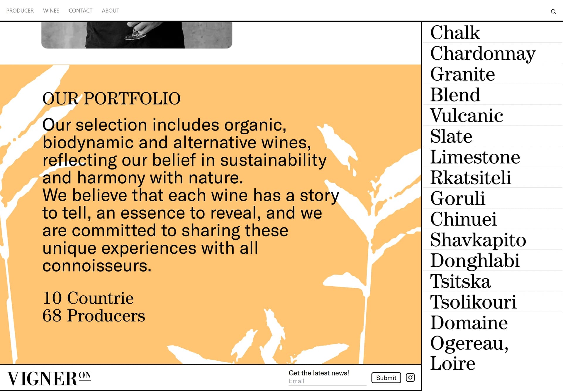 Our Portfolio — organic, biodynamic, alternative wines